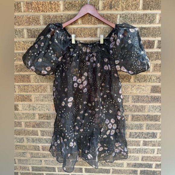 Madewell Dresses & Skirts - Madewell Floral Organza Dress Overlay